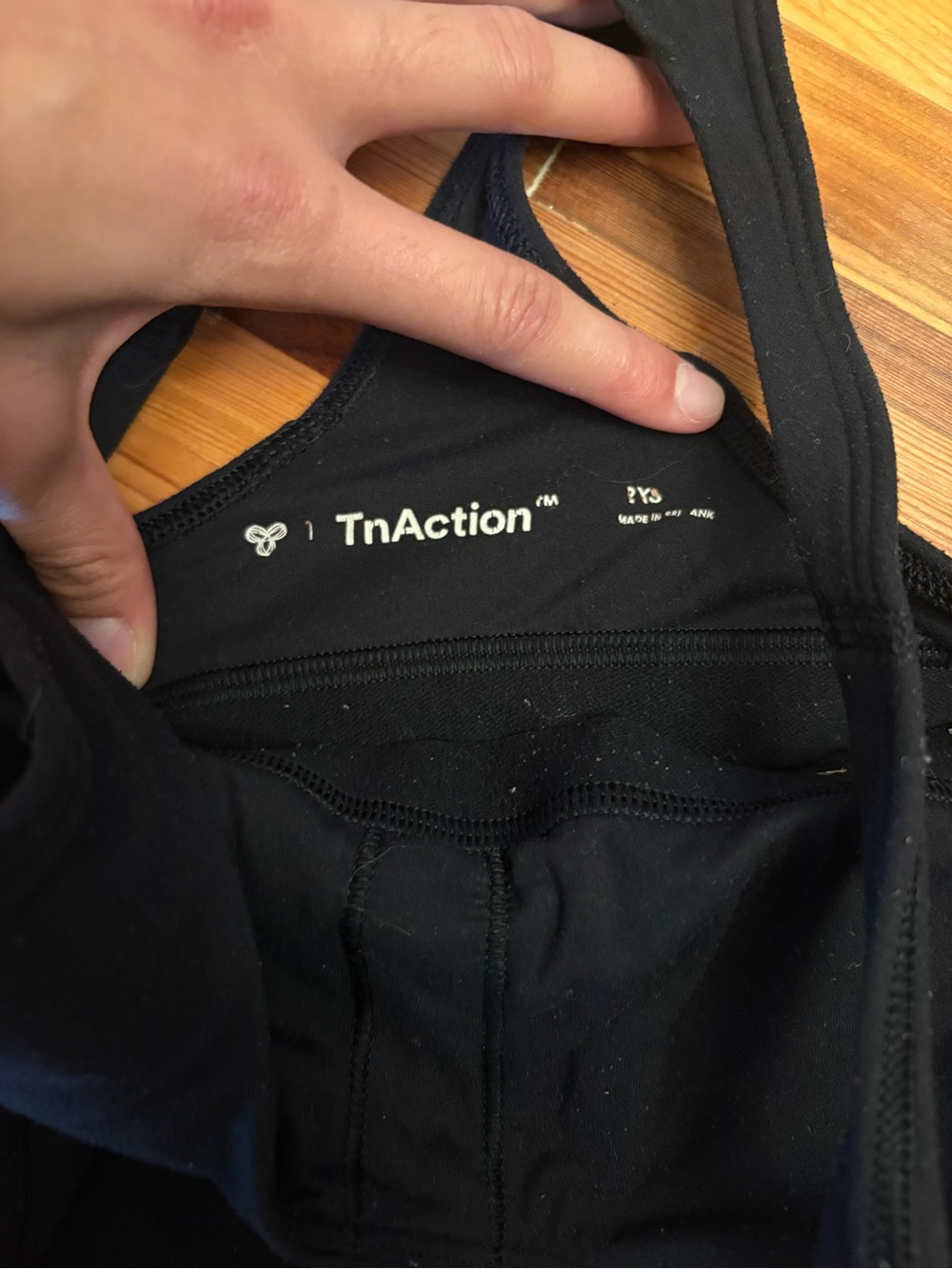 TNA Black Racerback Crop Tank - Picture 3 of 3
